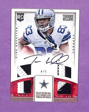 2013 National Treasures Terrance Williams Rookie Auto RC #36 Quad Patch RPA  4/5