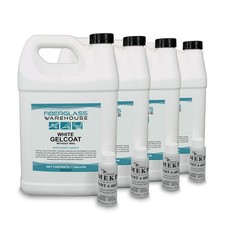 Fiberglass Warehouse White Gel Coat, 4 Gallons, No Wax