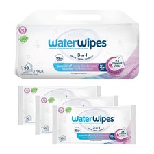 WaterWipes Sensitive Whole Body Cleansing Wipes, 99.9 Purified Water, XL