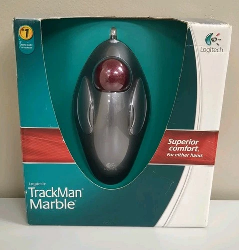 Logitech Trackman Marble Trackball Mouse 4 button - 910-000806 Free Shipping!