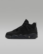 Nike Air Jordan 4 Retro 'Black Cat' Black IB4171-010 Teens Shoes