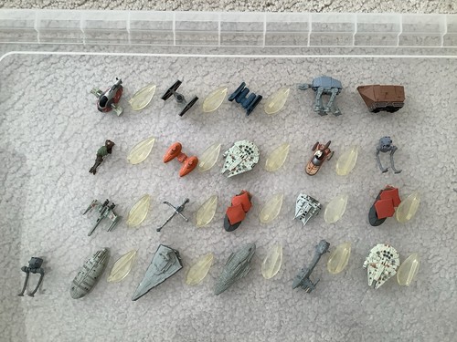STAR WARS MICRO MACHINES ORIGINAL TRILOGY SHIPS STANDS JOB LOT LFL 1995 GALOOB - Foto 1 di 9