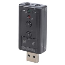 External Sound Card USB 2 Virtual 7.1 Surround Sound Adapter for Windows