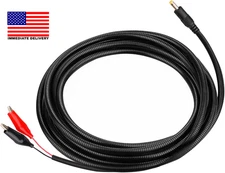 79-Inch Chew Proof Trail Camera Power Cord with Alligator Clips, 4.0X1.7Mm DC Ex