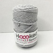 Hoooked Spesso Chunky Cotton Macrame Craft Yarn Gris Gray