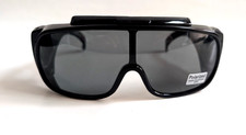 NWT Vintage 90's PC Sun Shield Polarized Sport Sunglasses S. Black