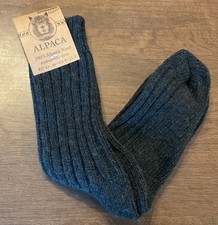 Brubaker Nature Unisex Adult Soft Alpaca Wool Socks Gray Size 9-11.5 NWT