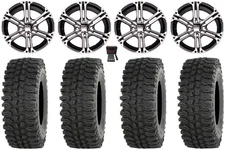 ITP SS212 14" Wheels Machined 28" BDC Tires Suzuki KingQuad