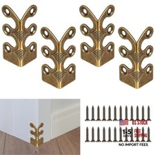 Baseboard Corner Protectors,4 Pcs Vintage Metal Skirting Board Corner
