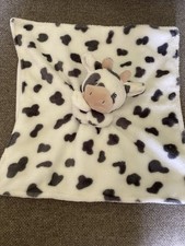 Carters Baby Lovey Security Blanket Black White Cow