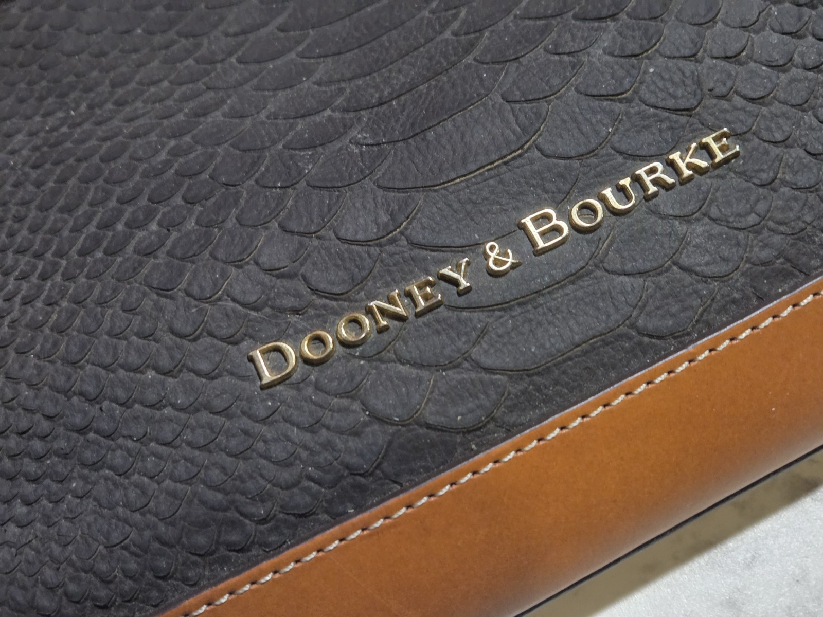 DOONEY & BOURKE BLACK PYTHON CARA - BRITISH TAN L… - image 3