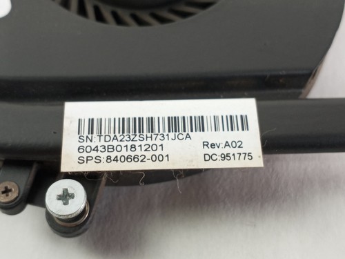 HP 840662-001 4-Pin BGA 1356 Heatsink and Fan For ProBook 640 G2 645 G2 - Picture 3 of 4