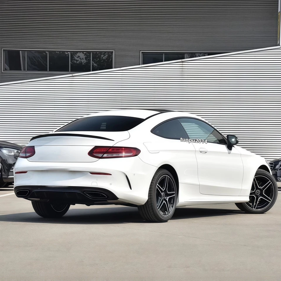 For Mercedes C-Class C205 2DR Coupe Rear Spoiler Trunk Wing Gloss Black 2016-20 - Изображение 4 из 4