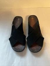 Bzees Sandals Size 7 Wedge Desire Black Women's Washable