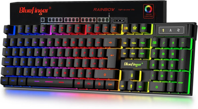 Large Print Letters Computer Keyboard LED Lighted White Backlit Full Size Key