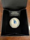 Yoshinobu Yamamoto AUTOGRAPHED BASEBALL 2025 FANATICS UNDERWRAPS DODGERS Logo