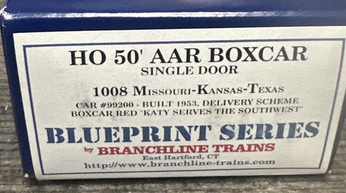 Branchline Trains Blueprint HO Kit 1008 50’ AAR Boxcar Missouri Kansas Texas | Zustand: New