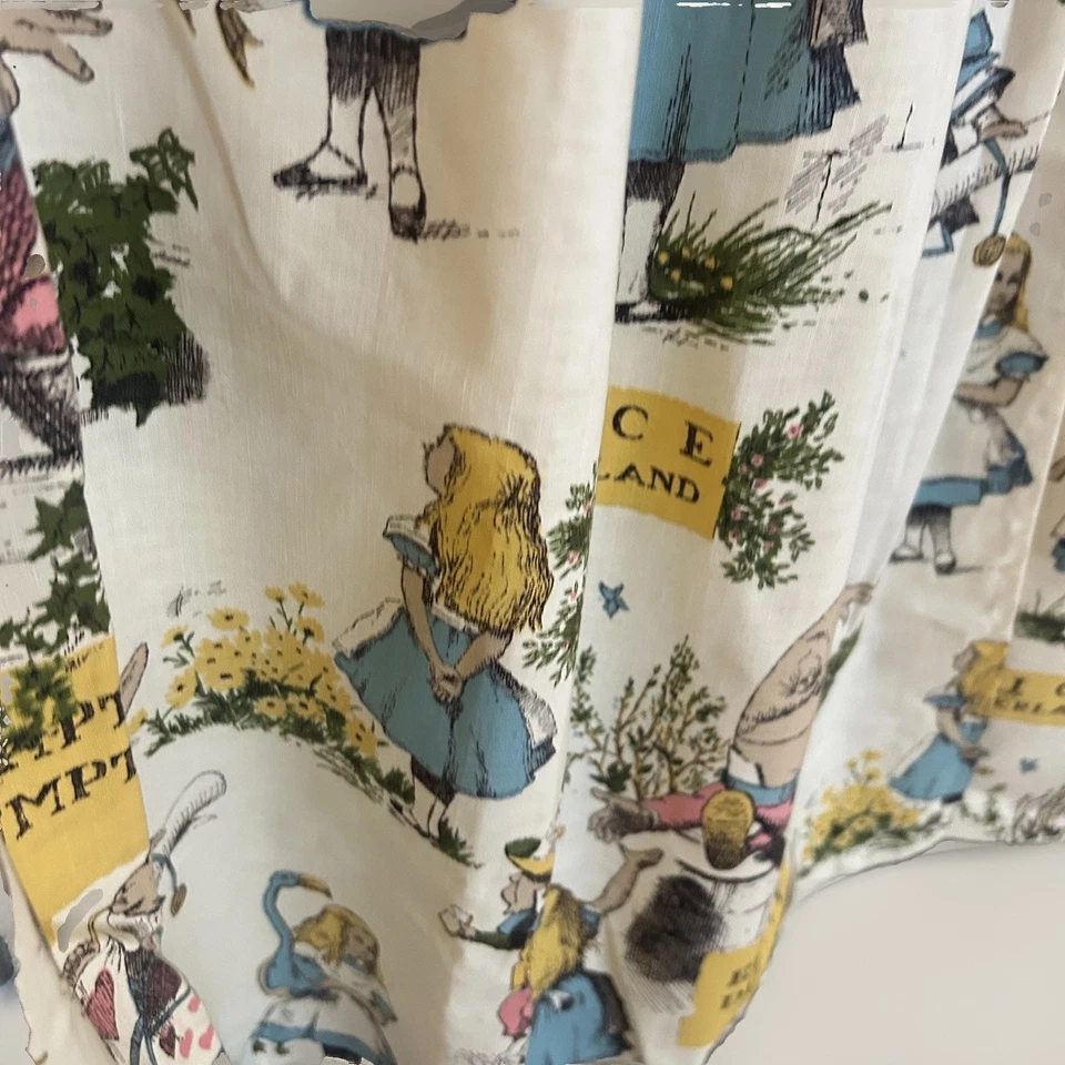 Vintage Nursery Rhyme Canvas Panels Set Humpty Dumpty Alice Rabbit 22x31 in - Image 4 of 4