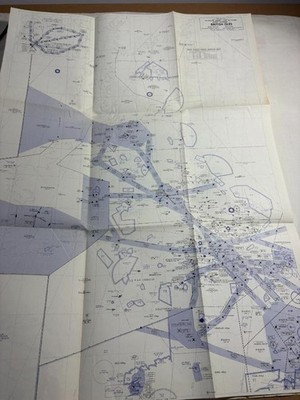 X) Karte Britische Inseln UK Blatt 1 1960 RAF Unterwegskarte Hoch Tief Doppelseitig