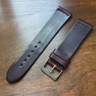 22x20mm Horween Shell Cordovan Leather Watch Strap in Oxblood (Color #8) — photo 1