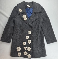 Aristocrat Kids A Royal Tale Wool Silk Girls Coat Sz S Quiet Old Money Luxury