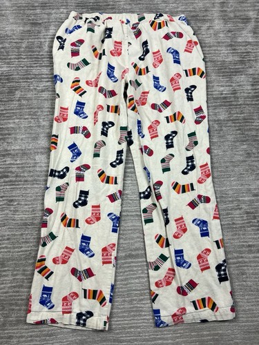 Old Navy Pajama Pants Unisex Large Christmas Stocking Pattern Cotton Pull On - Picture 7 of 11