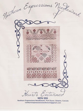 Northern Expressions Needlework "HEARTS ENTWINED" Cross Stitch Large Chart Pack