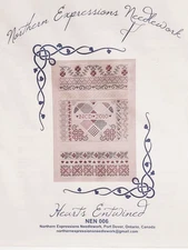 Northern Expressions Needlework "HEARTS ENTWINED" Cross Stitch Large Chart Pack
