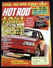 Hot Rod January 1991 Fast Fords Mustang Power Illustrated Automotive Magazine