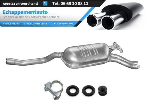 Silencieux arrière d'échappement Mercedes W124 300 Diesel finition origine