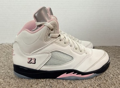 Nike Air Jordan 5 Retro OG PS White Medium Soft Pink HQ7979-102 Size 2Y