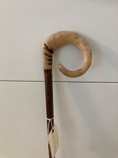 CURLY RAMS HORN CROOK  on Hazel ,Walking and Hiking stick.