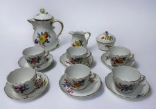 Nice Antique Meissen Basic Flower Demitus Gilt Tea Set