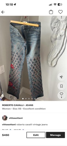 roberto cavalli vintage jeans - photos from my depop account
