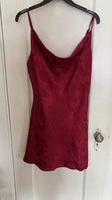 NWT LULUS Cranberry Party Silky SLIP DRESS Minidress Spaghetti Straps XL