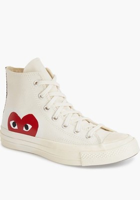 Comme des Garçons x Converse Chuck Taylor Hidden Heart High Top Sneaker (Unisex)