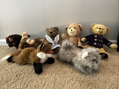 LOT 7 Douglas Cuddle Toy Dog Gund Vintage Dakin Fox Trudy Bear Plush Harrod