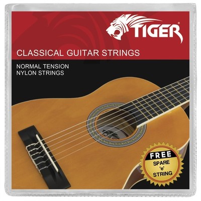 Gitarrensaiten Nylon TIGER CGS-NY 1 Satz normale Spannung 6 Saiten schwarz