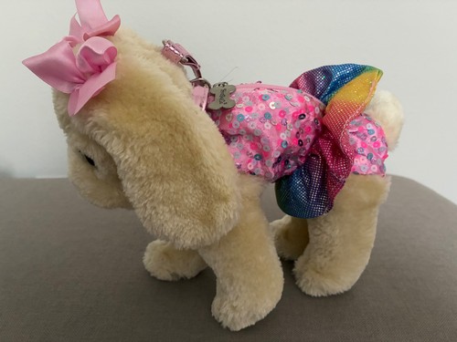 Poochie & Co. Lab Retriever Purse Pink Heart Bling Crown Dog Plush & Scrunchie - Picture 2 of 13