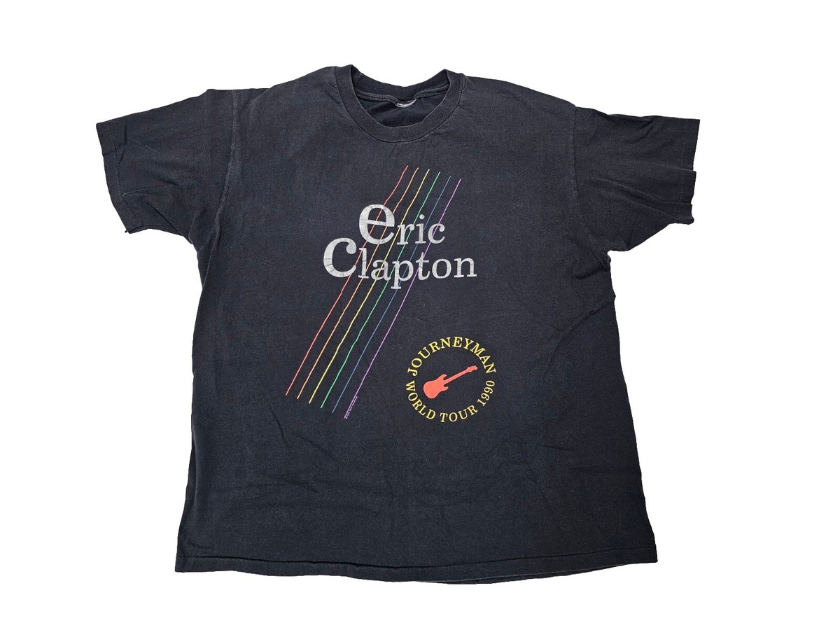 ERIC CLAPTON JOURNEYMAN TOUR 1990 Tシャツ L Vintage Eric Clapton Journeyman Tour Concert T Shirt 1990