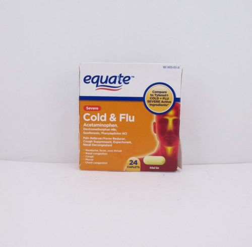 Equate Cold & Flu Caplets, 24 ct - FREE SHIPPING - Picture 1 of 5