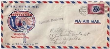US 1938 COLLECTION OF 9 AIR MAIL WEEK COVERS ALL DIFFERENT CACHET