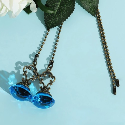 Bronze Crystal Pendant Home Decoration Car Trim Ceiling Fan Chain Extender 2PCS - Picture 4 of 15