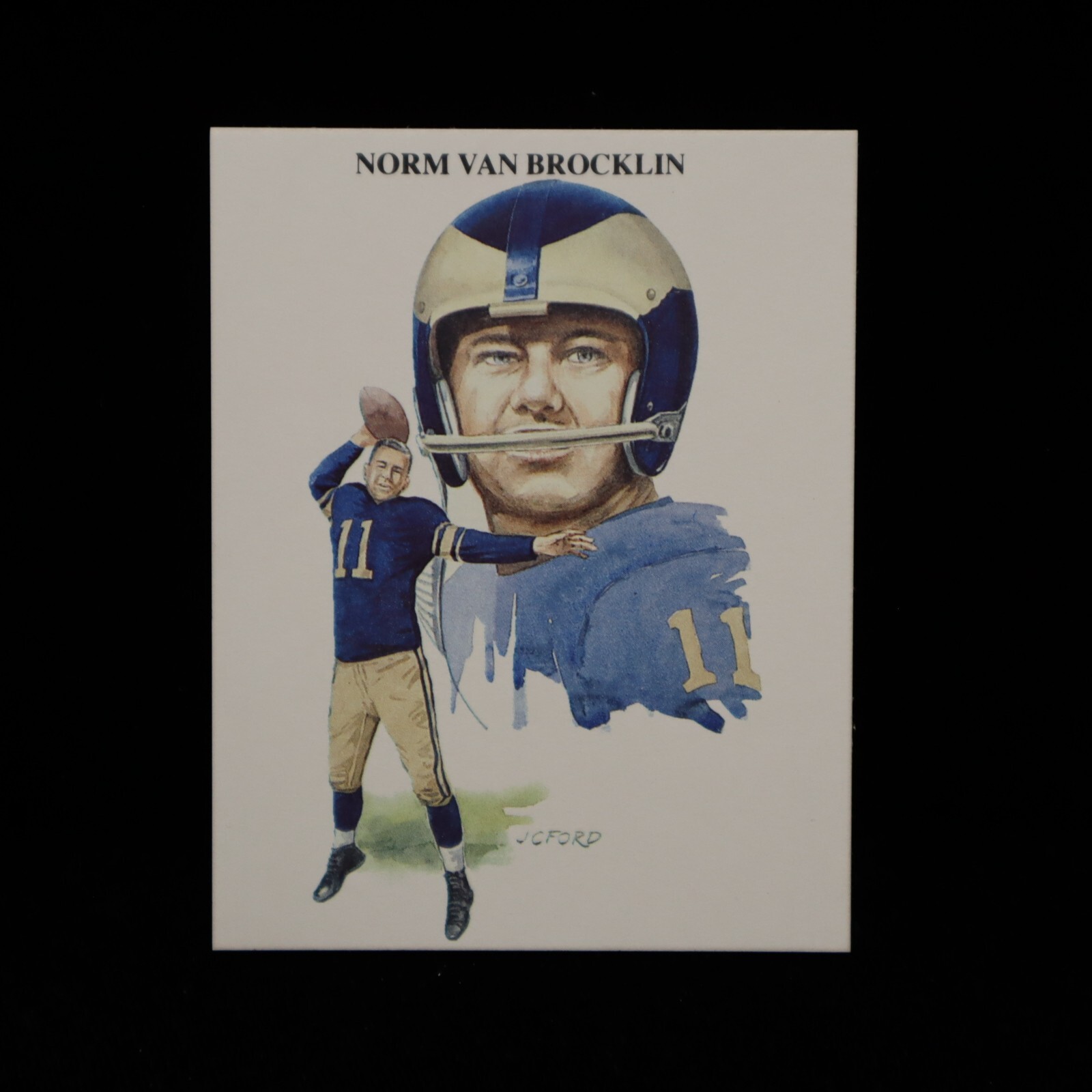 1989 Norm Van Brocklin Eagles  TV-4 U.K.  All Time Great Quarterbacks #7