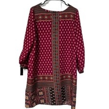 Loft Aztec Mosaic shift dress size medium