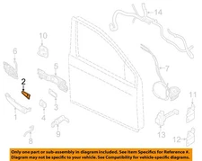 NISSAN OEM 04-23 LEAF Front Door Lock Hardware-Handle, Outside Gasket 806529N00A
