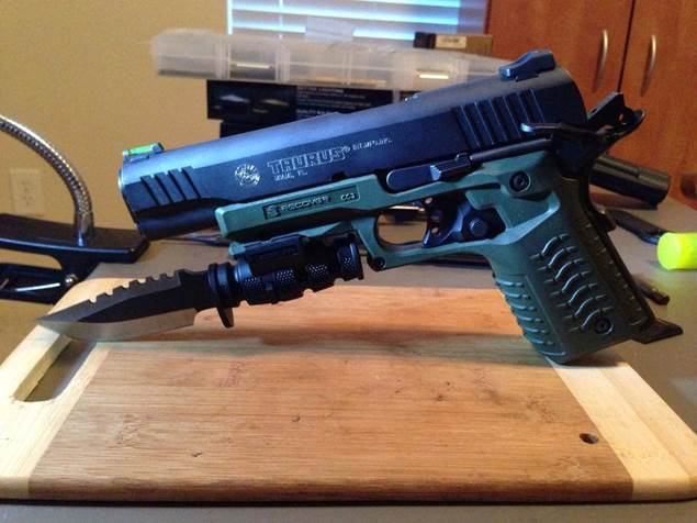 Recover Tactical Grip & Rail Panel System for 1911 TAURUS 3 Colors