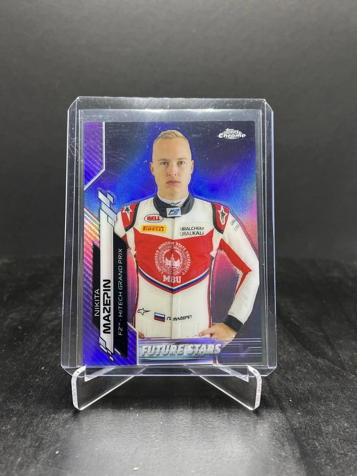 2020 Topps Chrome Formula 1 F1 Nikita Mazepin Future Stars Purple 087/399 #57