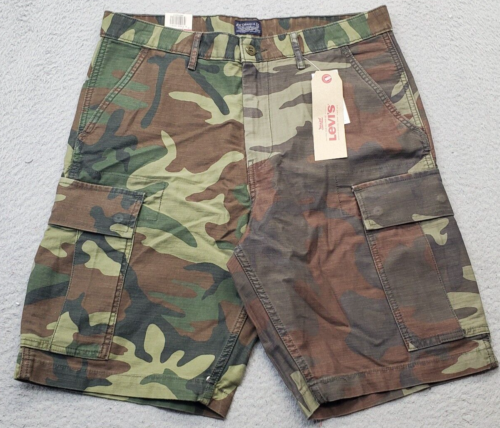 Levi's Carrier Cargo Shorts Men's Size 32 Multi Camo Print White Tab High Rise