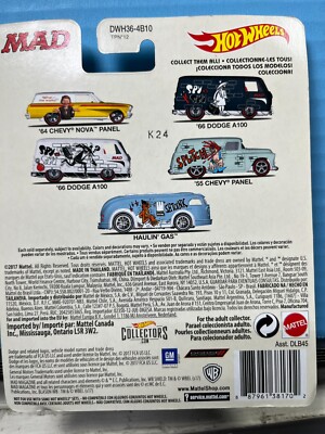 激レア　hotwheels Mad Magazine 1/64 HOT WHEELS REAL RIDERS MAD MAGAZINE 5/5 HAULIN GAS BLUE | eBay